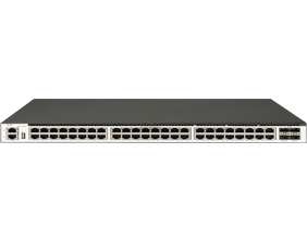 48 個 1GE Base-T 端口，4 個 10GE SFP+端口，三層以太網(wǎng)交換機